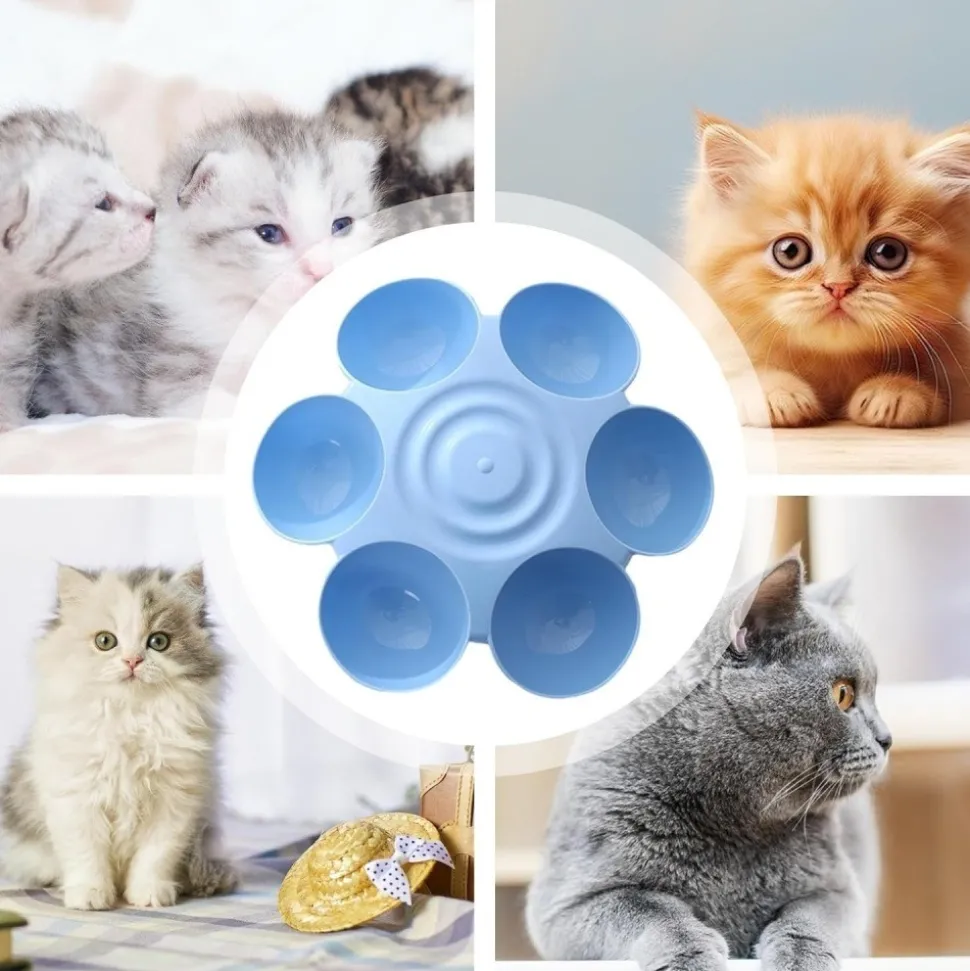 DOWNYPAWS - Gamelle en forme de fleur - 6 gamelles antidérapantes de qualité