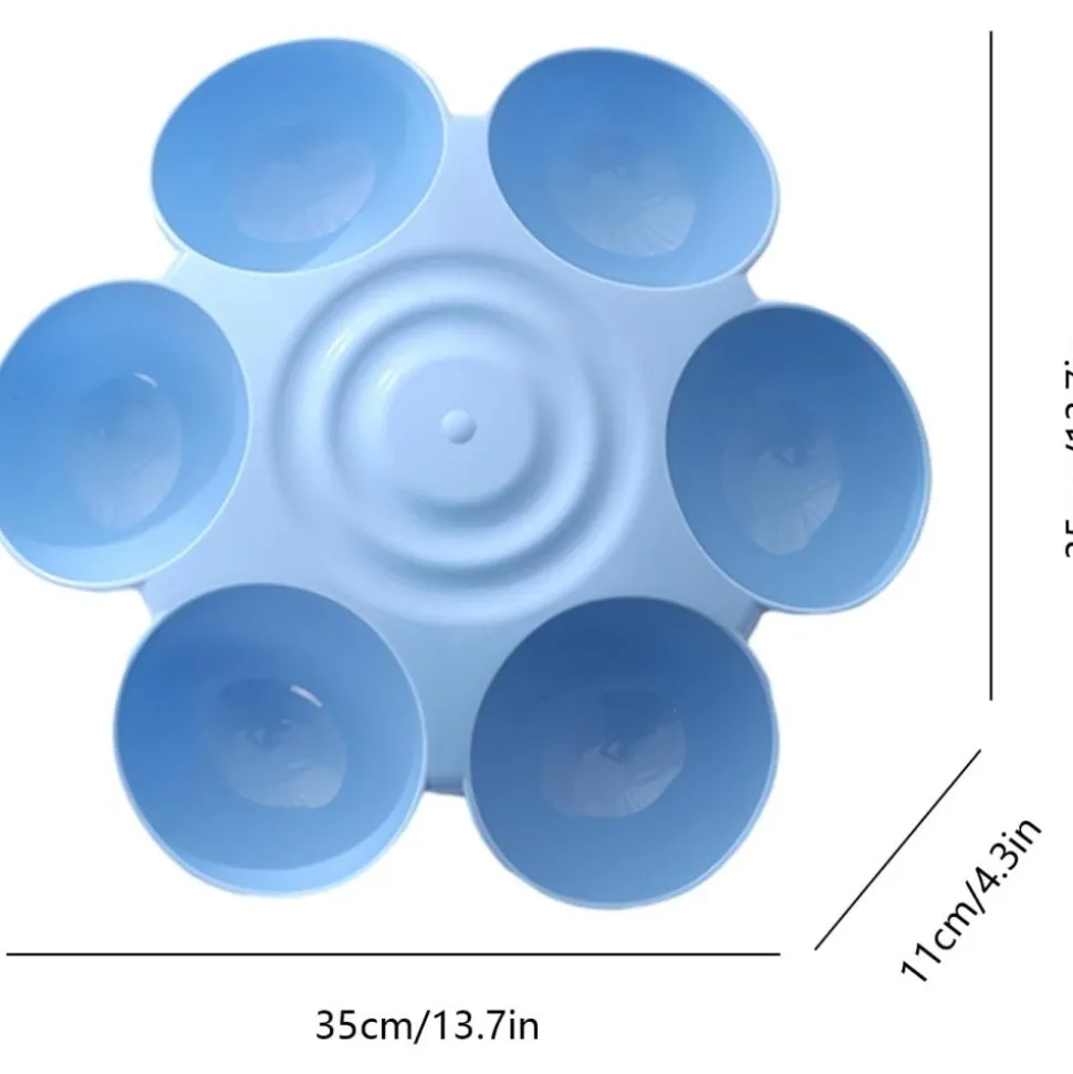 DOWNYPAWS - Gamelle en forme de fleur - 6 gamelles antidérapantes de qualité