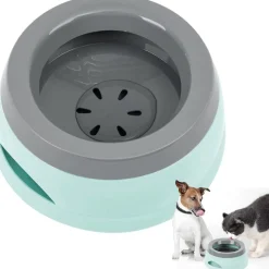 DOWNYPAWS - Gamelle pour chien-gamelle d'eau anti-débordement-en voiture-bleu-15.3x18.9x8cm