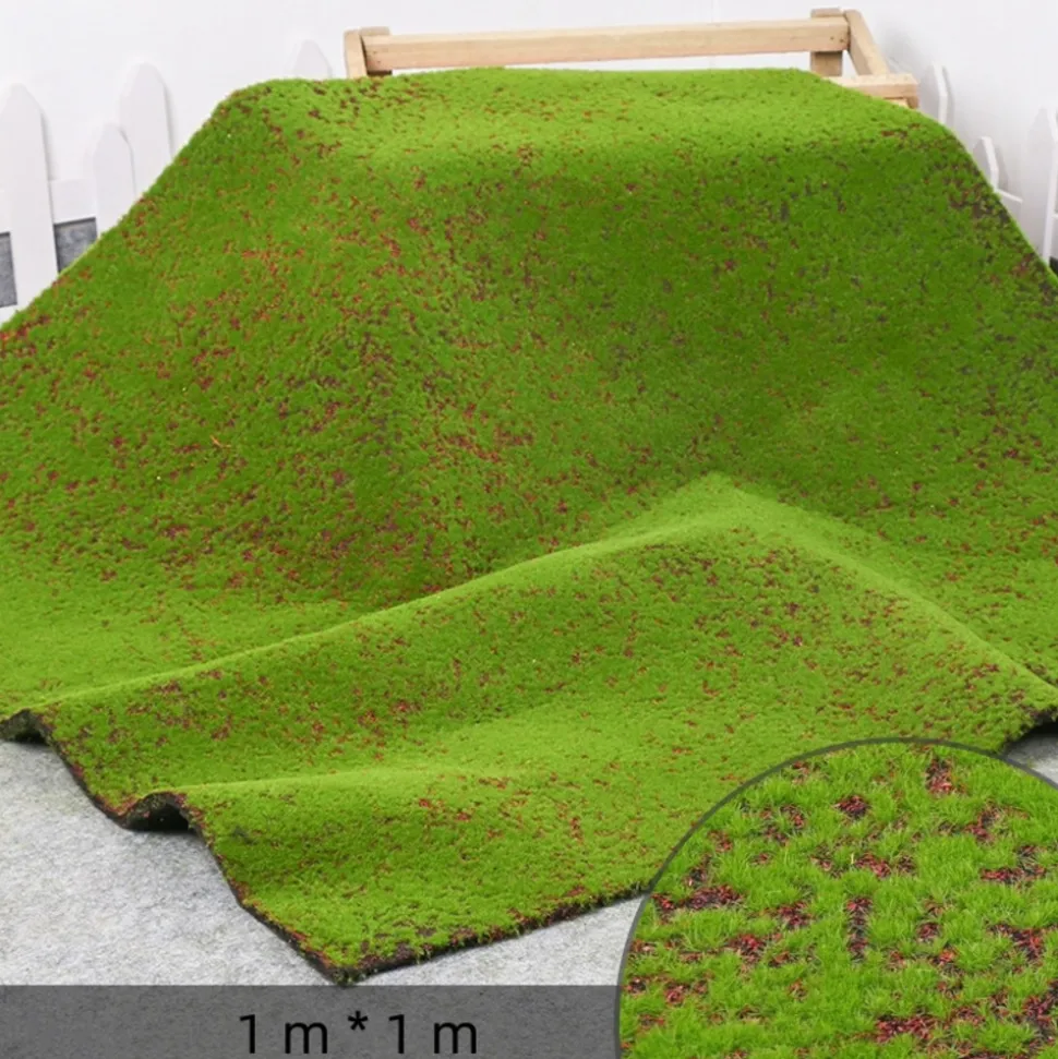 DOWNYPAWS - Gazon artificiel et mousse mousse rouge 1×1m