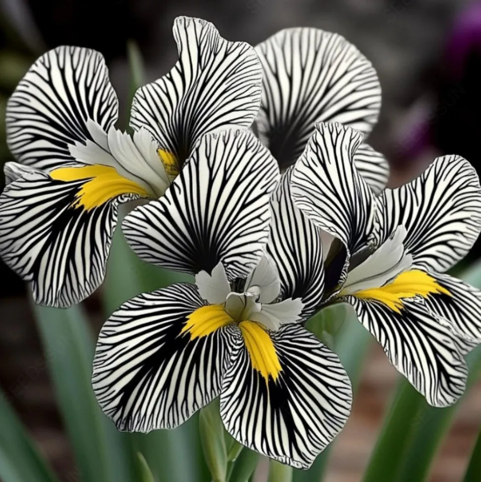 DOWNYPAWS - Graines de fleurs orchidée à rayures cendre 100 grains * 5 sachets