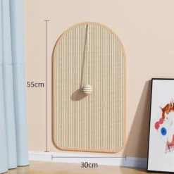 DOWNYPAWS - Griffoir pour chat-tapis à griffespour chat avec balle-55*30cm