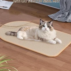 DOWNYPAWS - Griffoir pour chat-tapis à griffespour chat avec balle-55*30cm