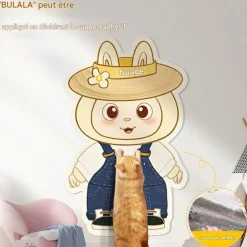 DOWNYPAWS - Griffoir pour chat-tapis griffoir adhésif pour chat-forme de labubu50*80cm