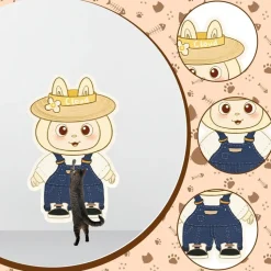 DOWNYPAWS - Griffoir pour chat-tapis griffoir adhésif pour chat-forme de labubu50*80cm