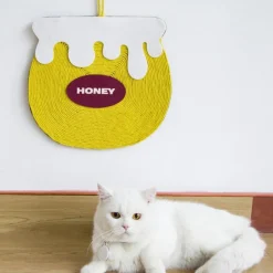 DOWNYPAWS - Griffoir pour chat-tapis en sisal pour pot de miel-34*42cm-suspension