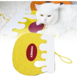 DOWNYPAWS - Griffoir pour chat-tapis en sisal pour pot de miel-34*42cm-suspension