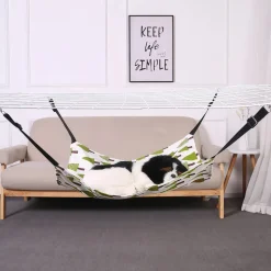 DOWNYPAWS - Hamac double face réglable 4 saisons - chat & animaux, couleur aléatoire
