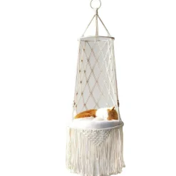 DOWNYPAWS - Hamac pour chat - balançoire suspendue tissée à la main pour petits et grands chats d'intérieur