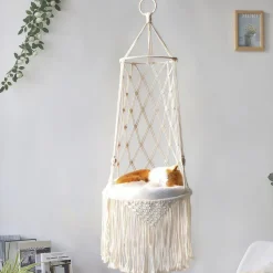 DOWNYPAWS - Hamac pour chat - balançoire suspendue tissée à la main pour petits et grands chats d'intérieur