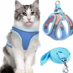DOWNYPAWS - Harnais pour chat avec laisse et doublure réfléchissante l