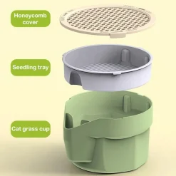 DOWNYPAWS - Herbe à chat hydroponique sans sol - pour combattre les boules de poils snack pour chat