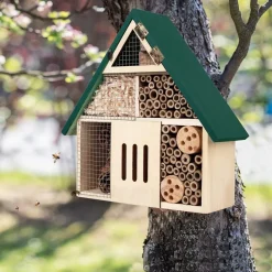 DOWNYPAWS - Hôtel à insectes en bois 24×29×8cm