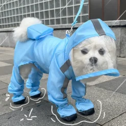 DOWNYPAWS - Imperméable pour chien- avec sac de rangement-taille l : longueur du dos : 37 cm