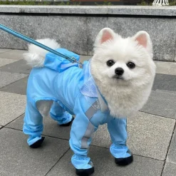 DOWNYPAWS - Imperméable pour chien avec sac de rangement-taille s : longueur du dos : 27 cm