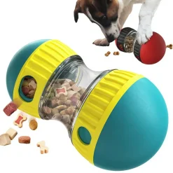 DOWNYPAWS - Jouet éducatif puzzle alimentaire balle roulante : gamelle pour chien et chiot à alimentation lente