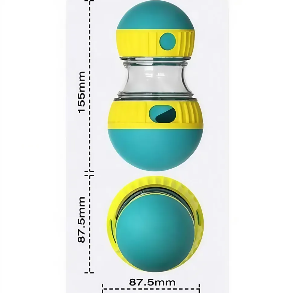 DOWNYPAWS - Jouet éducatif puzzle alimentaire balle roulante : gamelle pour chien et chiot à alimentation lente
