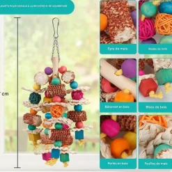 DOWNYPAWS - Jouet mâcher perroquet en maïs couleur