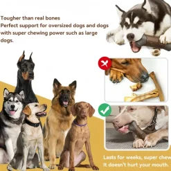 DOWNYPAWS - Jouet sonore en caoutchouc gaufré pour chien : nettoyage des dents et résistant à l'usure