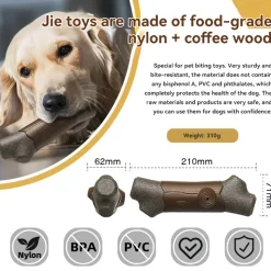 DOWNYPAWS - Jouet sonore en caoutchouc gaufré pour chien : nettoyage des dents et résistant à l'usure