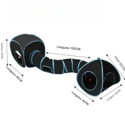 DOWNYPAWS - Jouet tunnel tente pour chatpliable