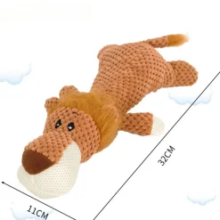 DOWNYPAWS - Jouets à mâcher pour chiens-jouet à couinement pour chiens forme de lion-32*11cm