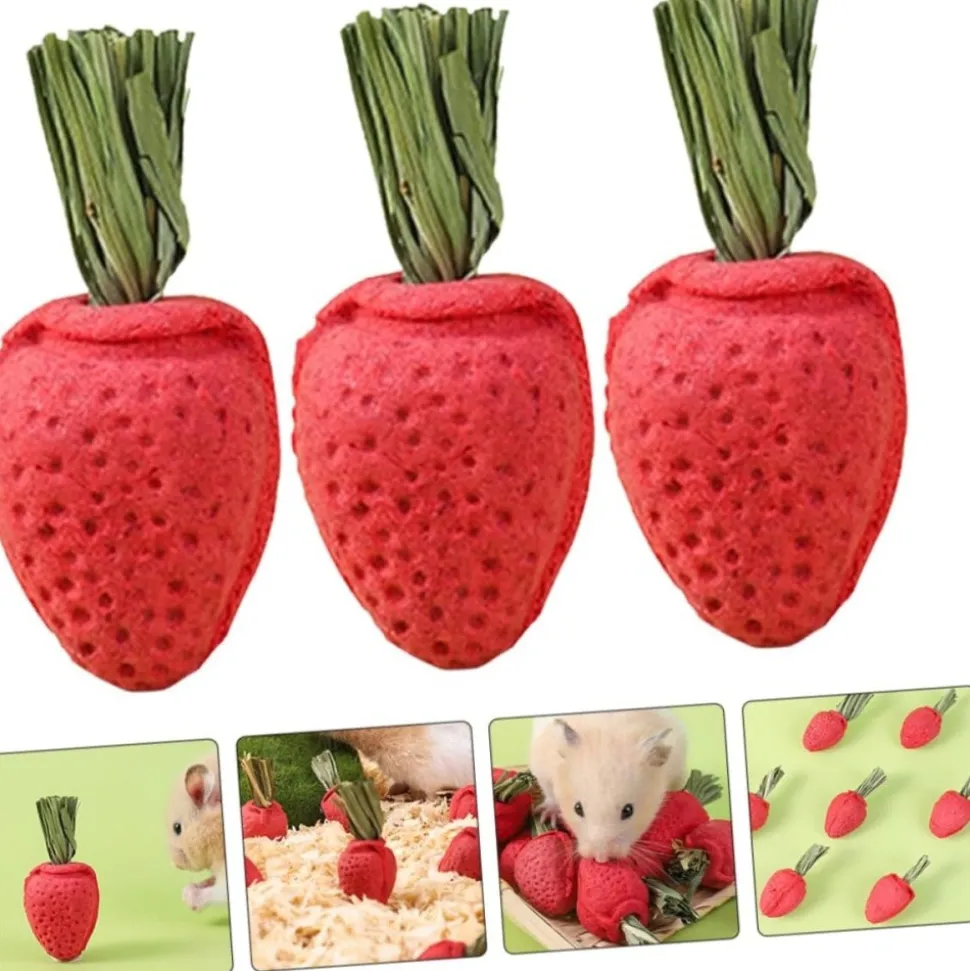 DOWNYPAWS - Jouets à mâcher - lot de 9 en forme de fraise