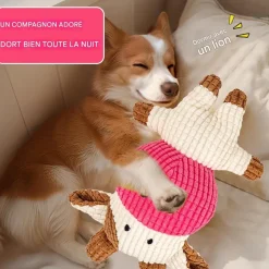 DOWNYPAWS - Jouets en peluche pour chiens-forme de vachejouets à mâcher - 22 x 15 cm