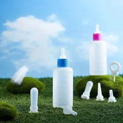 DOWNYPAWS - Kit biberon pour chat mangeoire 2 pièces avec tétines