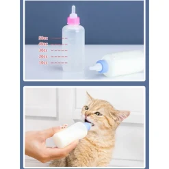 DOWNYPAWS - Kit biberon pour chat mangeoire 2 pièces avec tétines