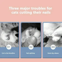 DOWNYPAWS - Kit professionnel de coupe des griffes en acier inoxydable pour chats et chiens