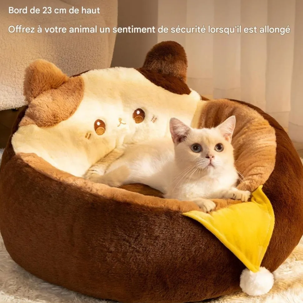 DOWNYPAWS - Lit pour chat forme de chat 55*55*32cm
