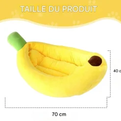 DOWNYPAWS - Lit pour chat en forme de banane-70*40*13cm