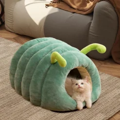 DOWNYPAWS - Lit pour chat forme de chenille-(43*33*28) dans 8 catties