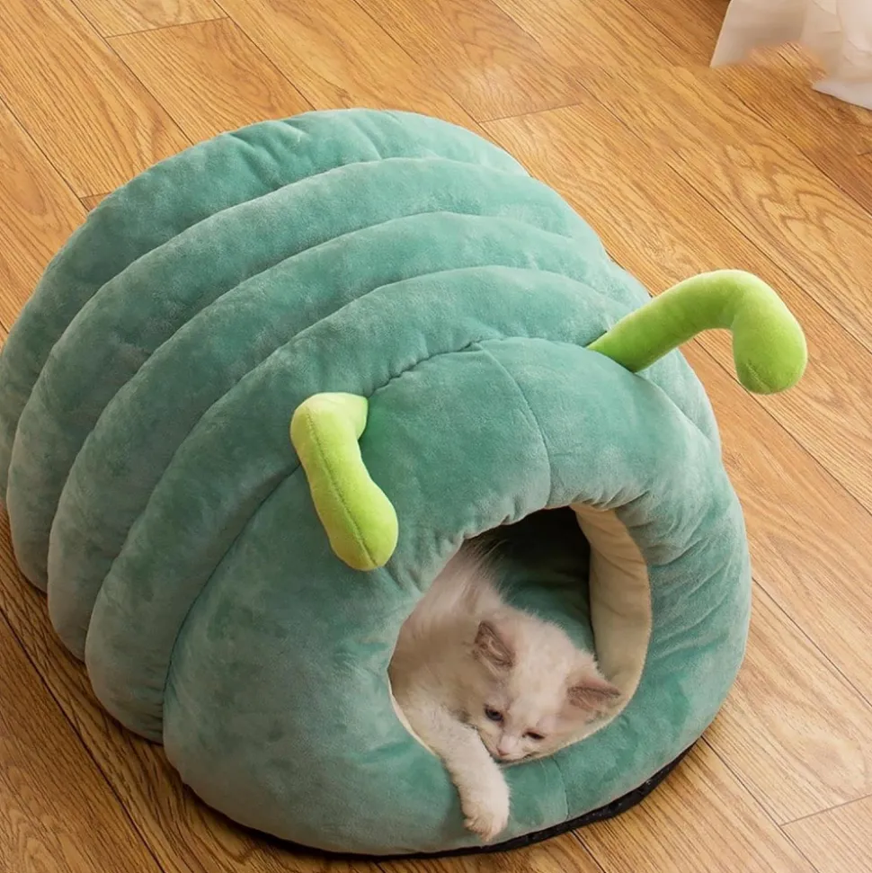 DOWNYPAWS - Lit pour chat forme de chenille-(43*33*28) dans 8 catties