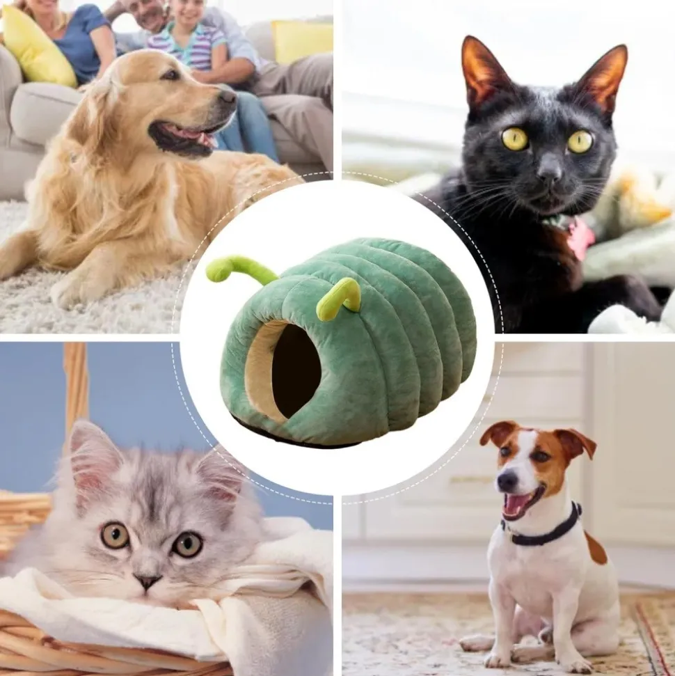 DOWNYPAWS - Lit pour chat forme de chenille-(43*33*28) dans 8 catties