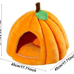 DOWNYPAWS - Lit pour chat-panier pour chat couleur orange-m-47*47*42cm