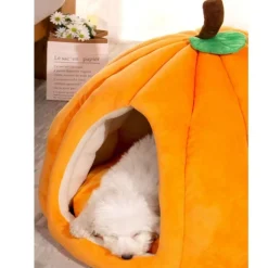 DOWNYPAWS - Lit pour chat-panier pour chat couleur orange-m-47*47*42cm