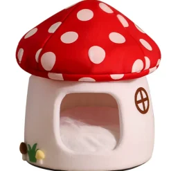 DOWNYPAWS - Lits Pour Chat En Forme De Champignon, Vache Et Chocolat