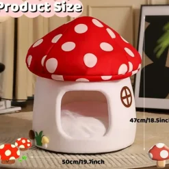 DOWNYPAWS - Lits Pour Chat En Forme De Champignon, Vache Et Chocolat