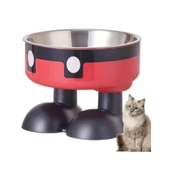 DOWNYPAWS - Mangeoire hauteur ergonomique - acier inoxydable rouge