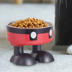 DOWNYPAWS - Mangeoire hauteur ergonomique - acier inoxydable rouge