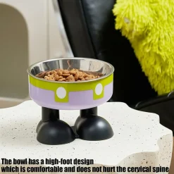 DOWNYPAWS - Mangeoire hauteur ergonomique - acier inoxydable vert