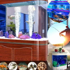 DOWNYPAWS - Mini pompe à air réglable & silencieuse pour aquarium