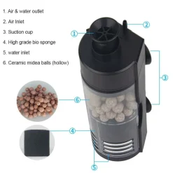 DOWNYPAWS - Mini purificateur d'eau pneumatique, aération et filtre de culture bactérienne