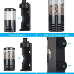 DOWNYPAWS - Mini purificateur d'eau pneumatique, aération et filtre de culture bactérienne