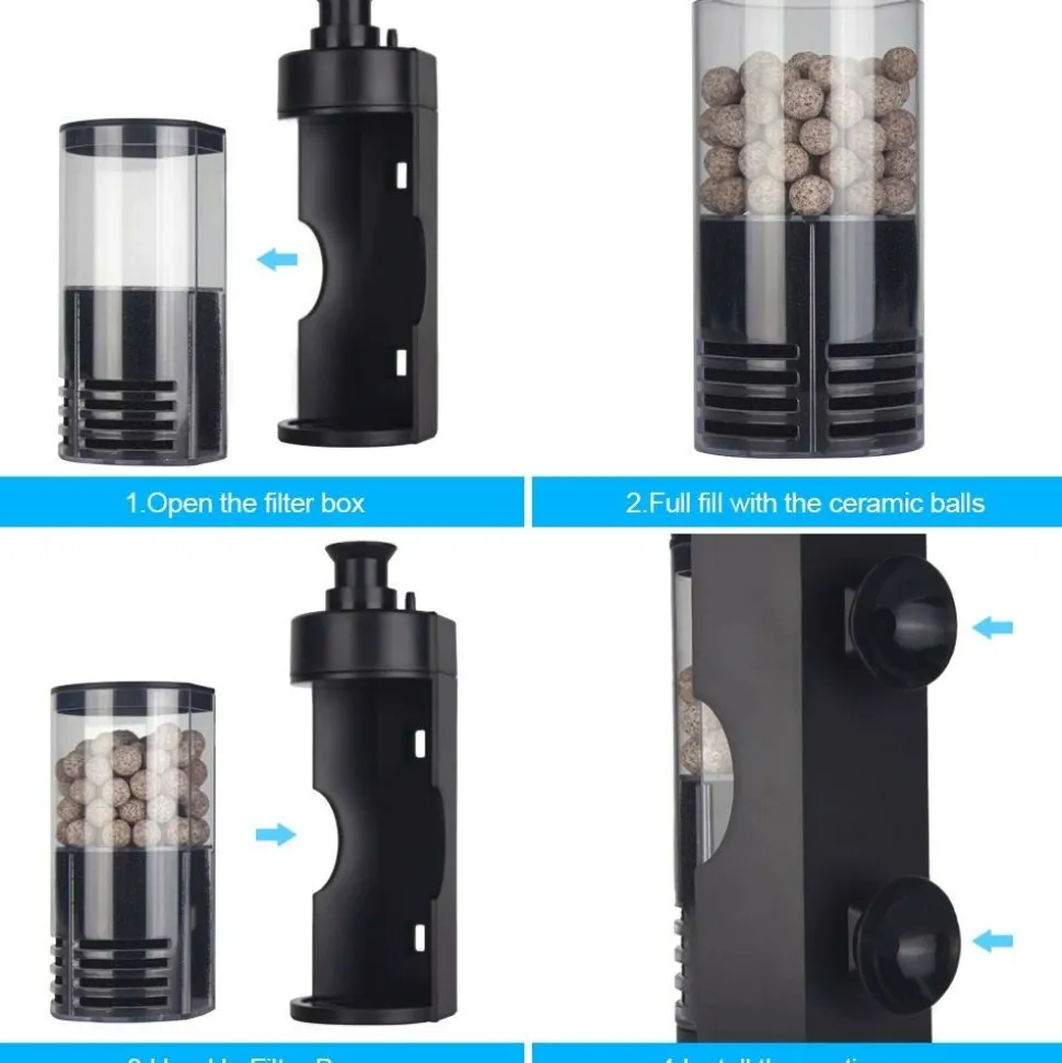 DOWNYPAWS - Mini purificateur d'eau pneumatique, aération et filtre de culture bactérienne