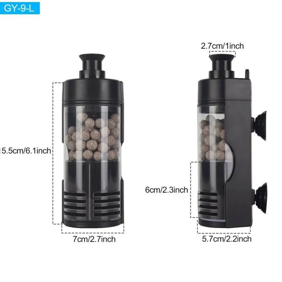 DOWNYPAWS - Mini purificateur d'eau pneumatique, aération et filtre de culture bactérienne