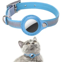 DOWNYPAWS - Modèles compatibles airta - collier anti-perte pour chat bleu
