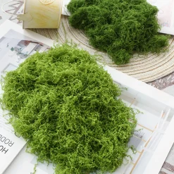 DOWNYPAWS - Mousse artificielle à grains fins pour gazon en pot 50 g vert foncé